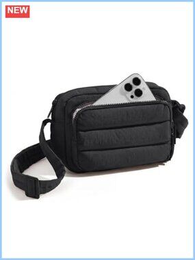 RFID Blocking Nylon Crossbody Bag Sling Purse Travel Handbag